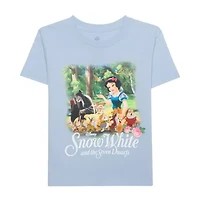 Little & Big Kid Girls Crew Neck Short Sleeve Regular Fit Snow White Graphic T-Shirt