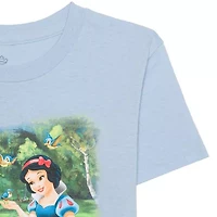 Little & Big Kid Girls Crew Neck Short Sleeve Regular Fit Snow White Graphic T-Shirt