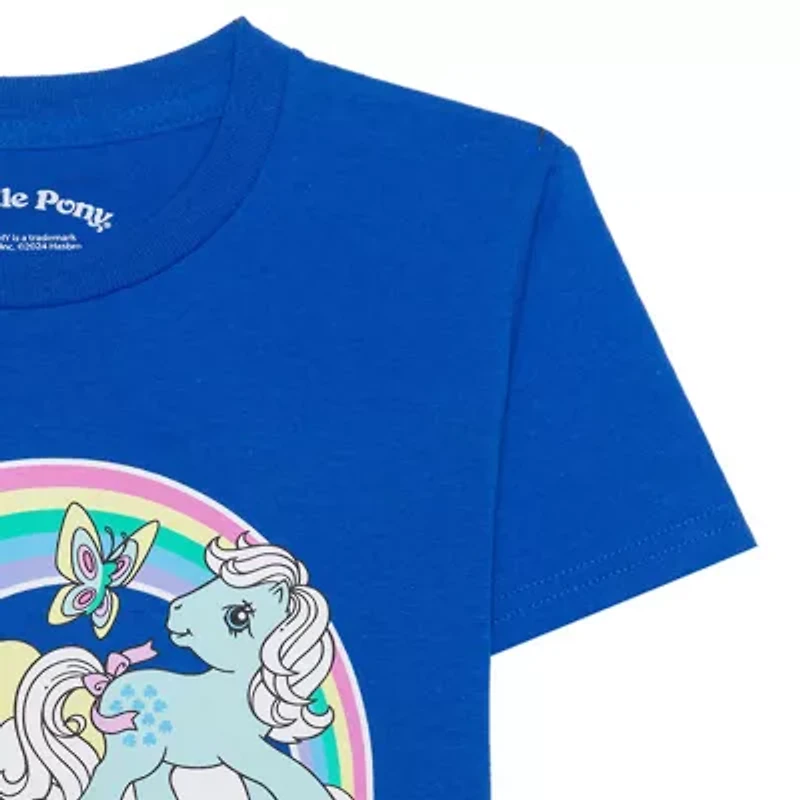 Little & Big Kid Girls Crew Neck Short Sleeve Regular Fit My Pony Graphic T-Shirt
