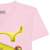 Little & Big Kid Girls Crew Neck Short Sleeve Regular Fit Shrek Graphic T-Shirt