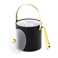 Kraftware Arc 3-pc. Ice Bucket + Tong Gold Trim Set