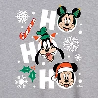 Mickey and Friends Hohoho Tee Womens Crew Neck Short Sleeve Graphic T-Shirt