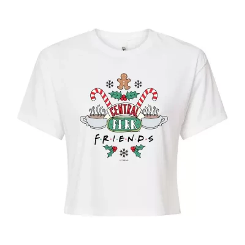 Friends Cropped Tee Womens Crew Neck Short Sleeve Graphic T-Shirt