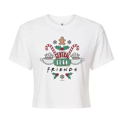 Friends Cropped Tee Womens Crew Neck Short Sleeve Graphic T-Shirt