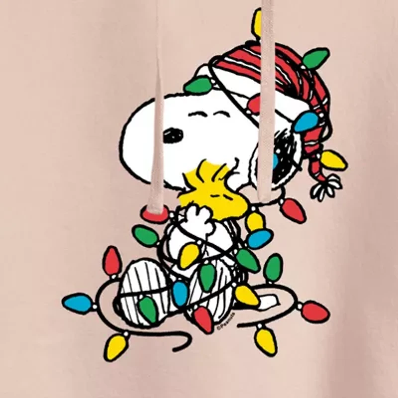 Peanuts Snoopy Light Cropped Hoodie Womens Long Sleeve