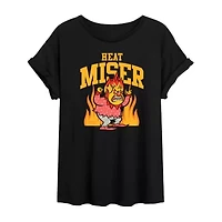 Heat Mister Tee Womens Crew Neck Short Sleeve Graphic T-Shirt