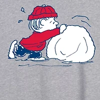Peanuts Snow Tee Womens Crew Neck Short Sleeve Graphic T-Shirt