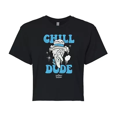 Chill Dude Cropped Tee Womens Crew Neck Short Sleeve Graphic T-Shirt
