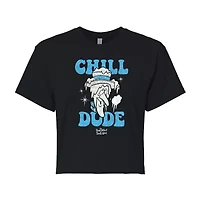 Chill Dude Cropped Tee Womens Crew Neck Short Sleeve Graphic T-Shirt