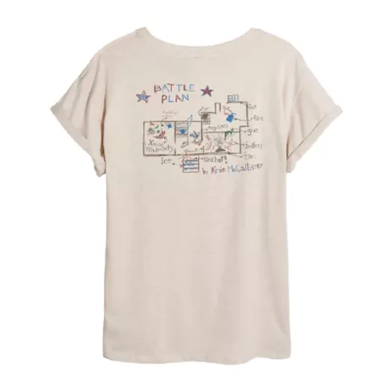Home Alone Plan Tee Womens Crew Neck Short Sleeve Graphic T-Shirt