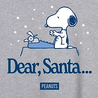 Snoopy Santa Tee Womens Crew Neck Short Sleeve Graphic T-Shirt