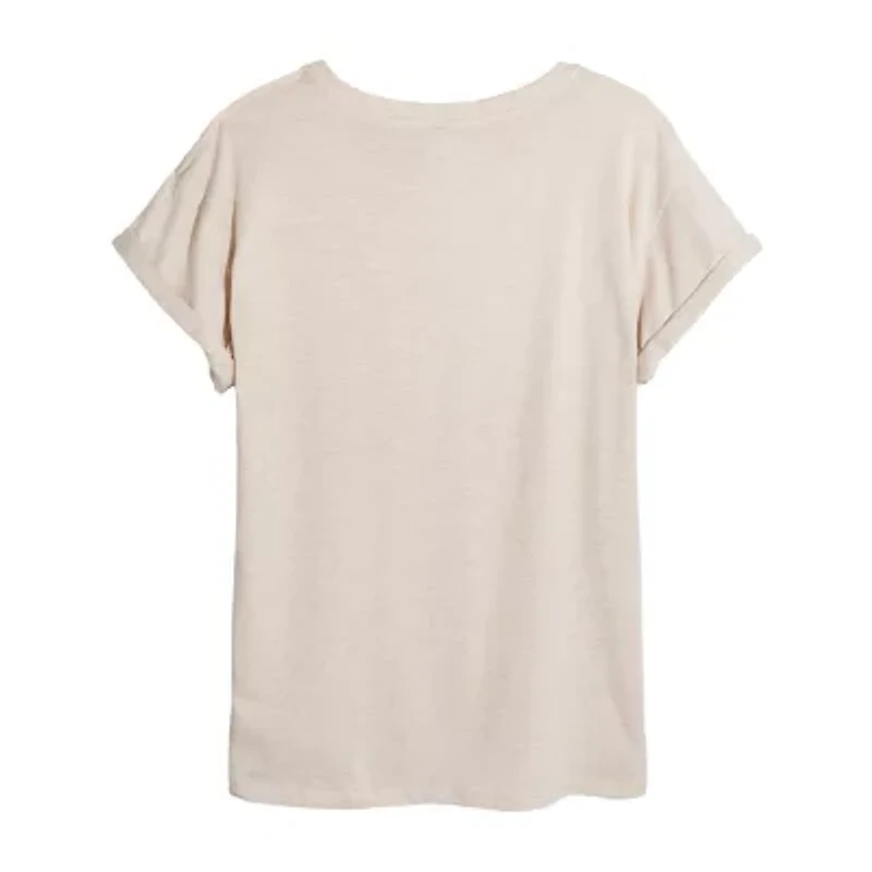 Peanuts Snoopy Flying Tee Womens Crew Neck Short Sleeve Graphic T-Shirt