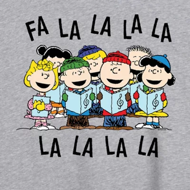 Peanuts Fa La Tee Womens Crew Neck Short Sleeve Graphic T-Shirt
