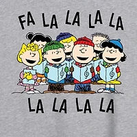 Peanuts Fa La Tee Womens Crew Neck Short Sleeve Graphic T-Shirt