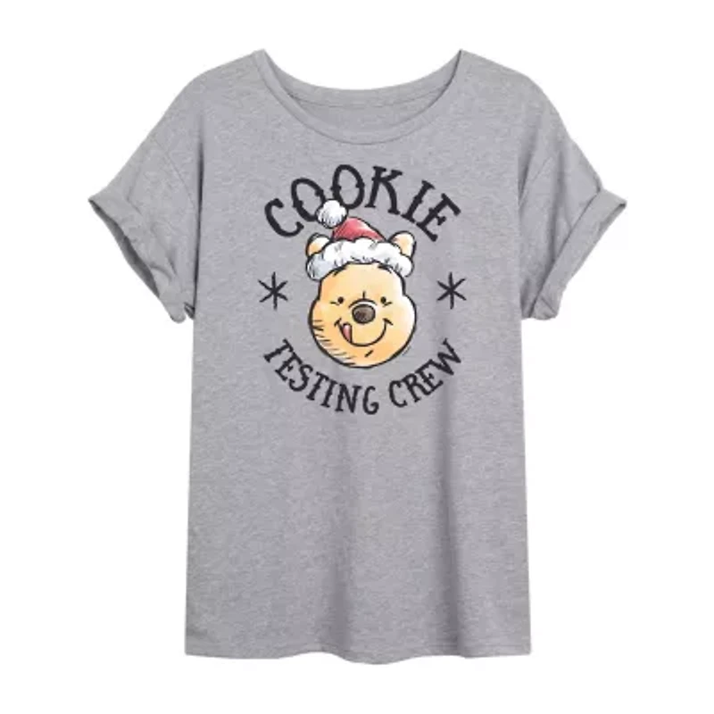 Winnie The Pooh Cookie Tester Tee Womens Crew Neck Short Sleeve Graphic T-Shirt