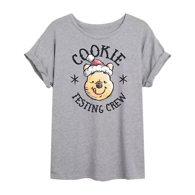 Winnie The Pooh Cookie Tester Tee Womens Crew Neck Short Sleeve Graphic T-Shirt