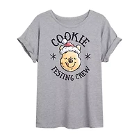 Winnie The Pooh Cookie Tester Tee Womens Crew Neck Short Sleeve Graphic T-Shirt