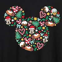 Mickey Mouse Icon Tee Womens Crew Neck Short Sleeve Graphic T-Shirt