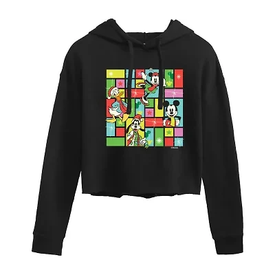 Mickey and Friends Cropped Hoodie Womens Long Sleeve
