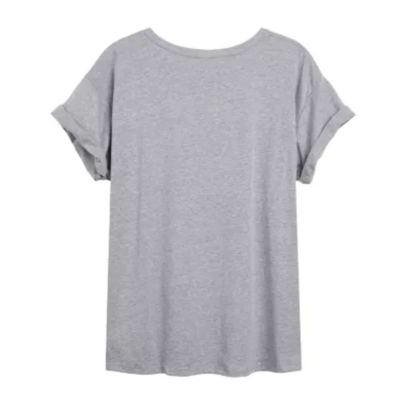 Womens Crew Neck Short Sleeve Regular Fit Mickey Mouse Graphic T-Shirt