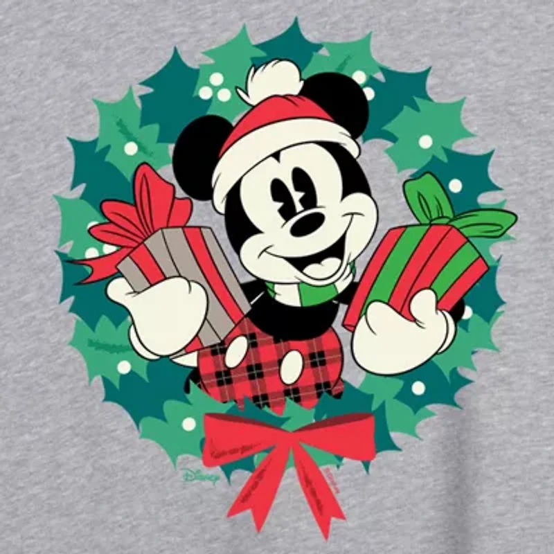 Womens Crew Neck Short Sleeve Regular Fit Mickey Mouse Graphic T-Shirt