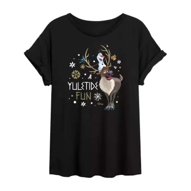 Frozen Sven Yulletide Fun Tee Womens Crew Neck Short Sleeve Graphic T-Shirt
