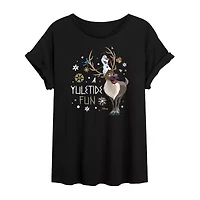 Frozen Sven Yulletide Fun Tee Womens Crew Neck Short Sleeve Graphic T-Shirt