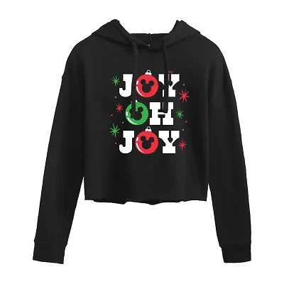 Mickey Mouse Joy Cropped Hoodie Womens Long Sleeve
