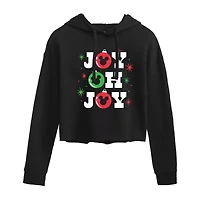 Mickey Mouse Joy Cropped Hoodie Womens Long Sleeve