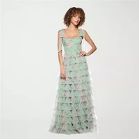 B. Smart Womens Juniors Sleeveless Floral A-Line Dress