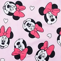 Disney Collection Toddler Girls Minnie Mouse Round Neck Long Sleeve Nightgown