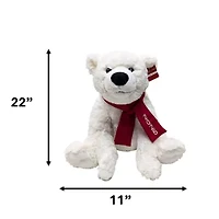 North Pole Trading Co. Holiday Polar Bear Jumbo Stuffed Animal