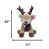 North Pole Trading Co. Holiday Reindeer Jumbo Stuffed Animal