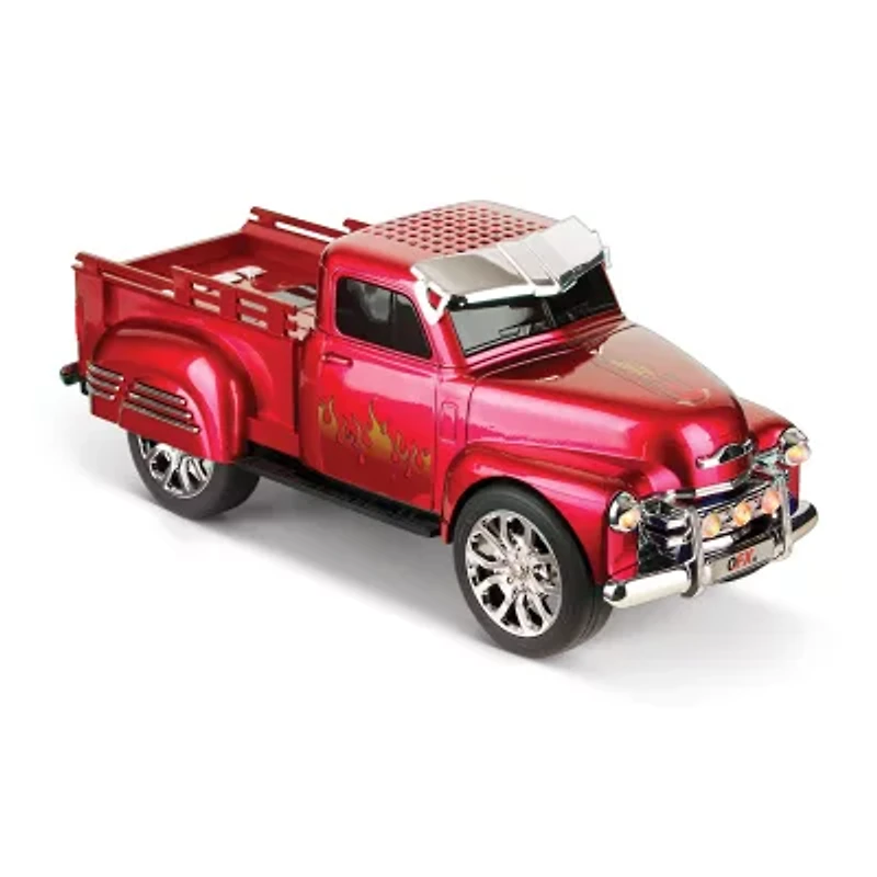 QFX Dual 3" Truck Design Rechargable Bluetooth Speaker with FM Tuner, Hands-Free, LED Lights