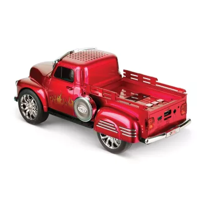 QFX Dual 3" Truck Design Rechargable Bluetooth Speaker with FM Tuner, Hands-Free, LED Lights