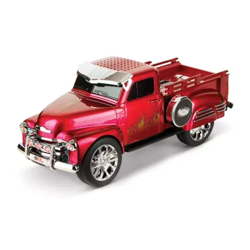 QFX Dual 3" Truck Design Rechargable Bluetooth Speaker with FM Tuner, Hands-Free, LED Lights