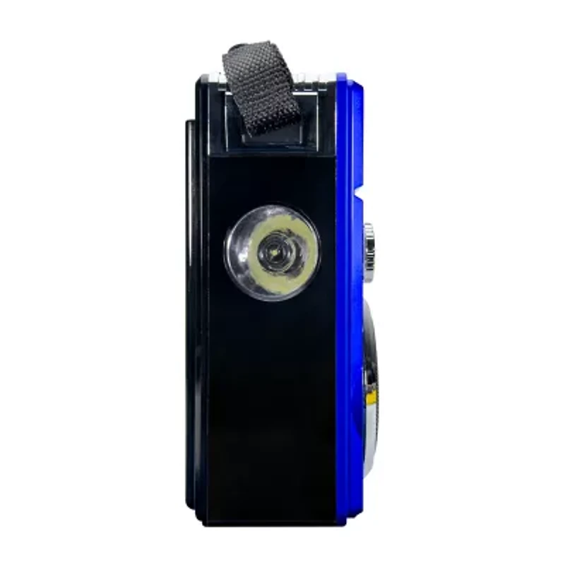 QFX AM/FM/SW Radio with Bluetooth, Flashlight, Floodlight, Telescopic Antenna, Carrying Strap
