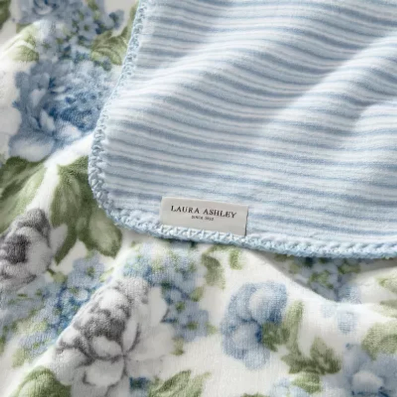Laura Ashley Reversible Coco Washable Midweight Throw