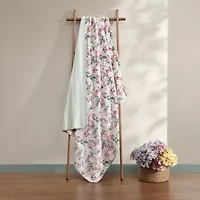 Laura Ashley Reversible Coco Plush Throw