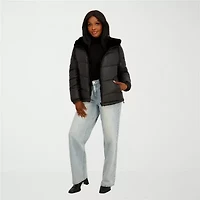 Jessica Simpson Womens Reversible Midweight Puffer Jacket