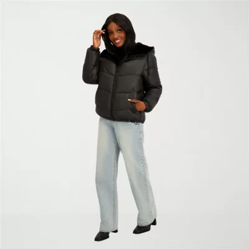Jessica Simpson Womens Reversible Midweight Puffer Jacket