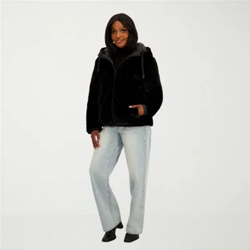 Jessica Simpson Womens Reversible Midweight Puffer Jacket