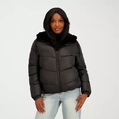 Jessica Simpson Womens Reversible Midweight Puffer Jacket