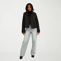 Jessica Simpson Womens Water Resistant Midweight Cropped Coat