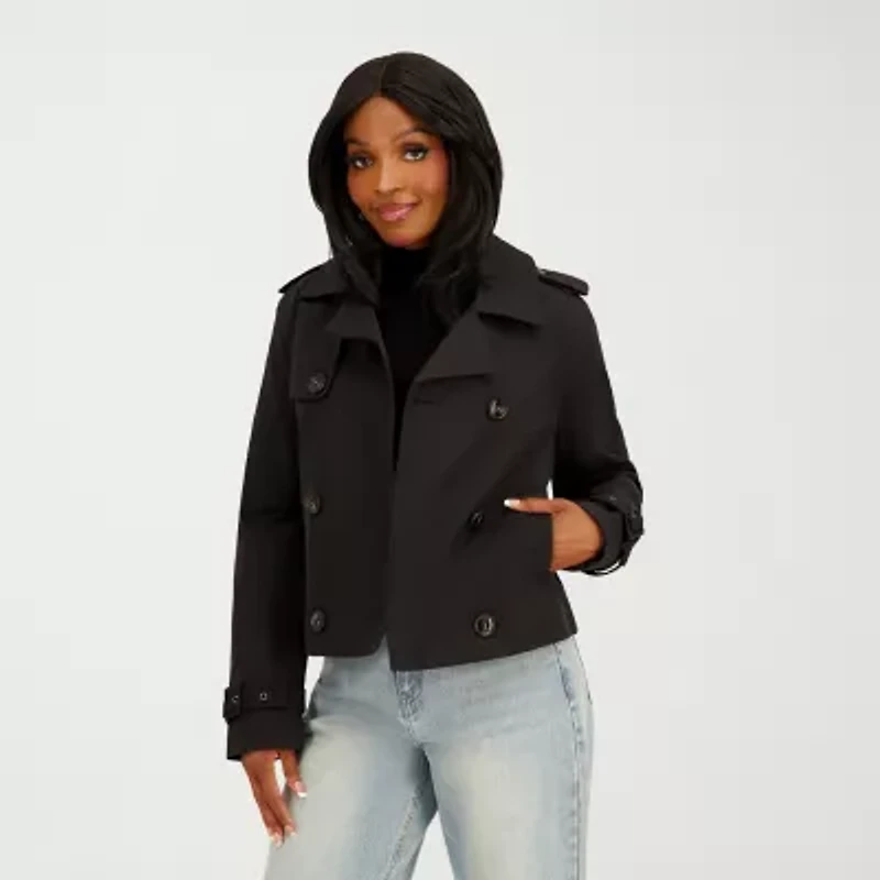 Jessica Simpson Womens Water Resistant Midweight Cropped Coat