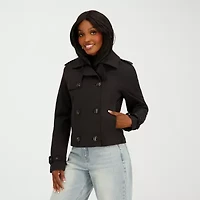 Jessica Simpson Womens Water Resistant Midweight Cropped Coat