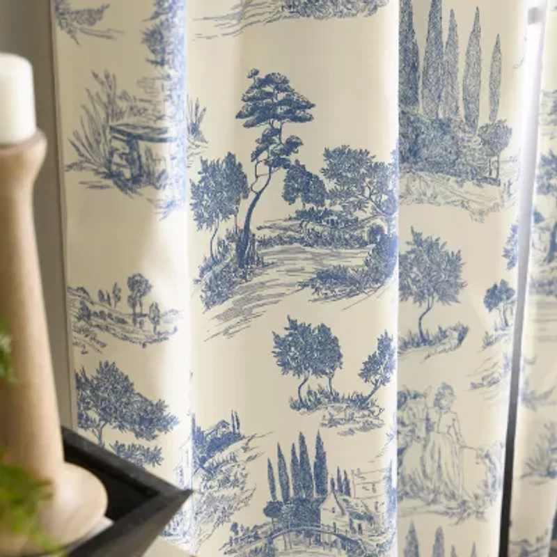 Martha Stewart Village Back Tab Blackout Set of 2 Curtain Panel