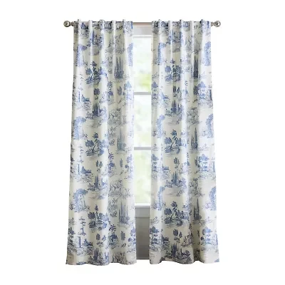 Martha Stewart Village Back Tab Blackout Set of 2 Curtain Panel