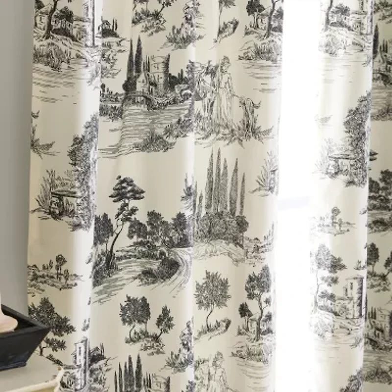 Martha Stewart Village Back Tab Blackout Set of 2 Curtain Panel