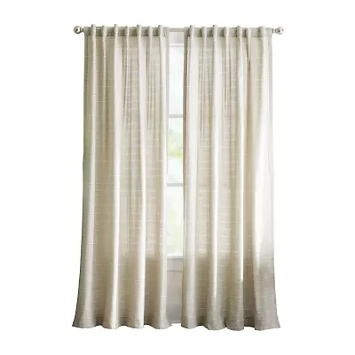 Martha Stewart Ava Back Tab Light-Filtering Set of 2 Curtain Panel
